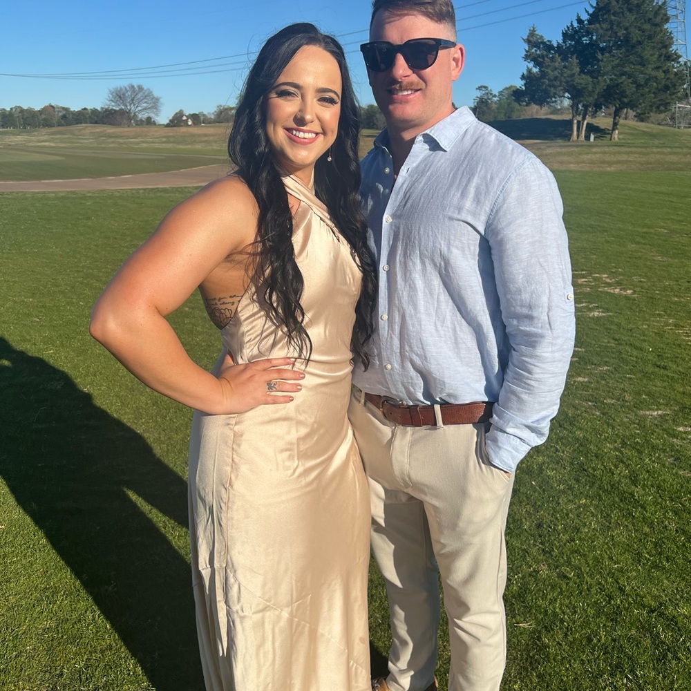 Size small show me your mumu jasmine halter dress worn once for wedding